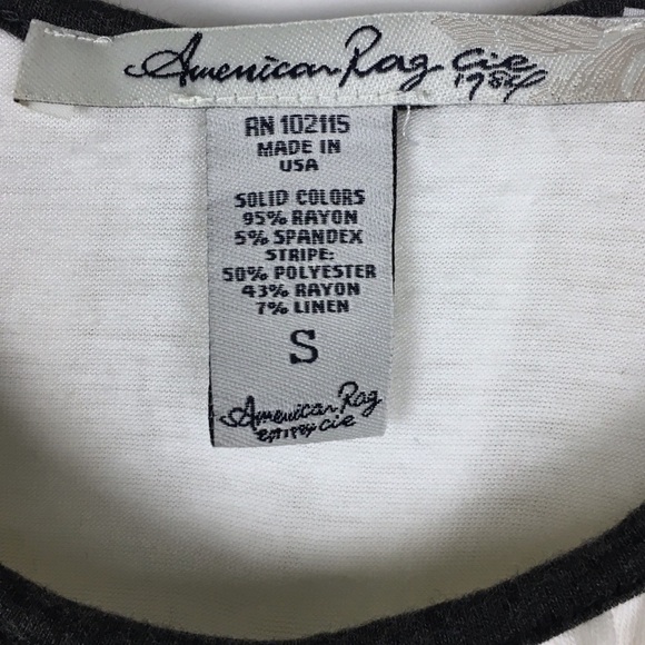 AMERICAN RAG Cami Tank Top Tiered Colorblock Stripe Minimalist Linen Size Small - Picture 6 of 8